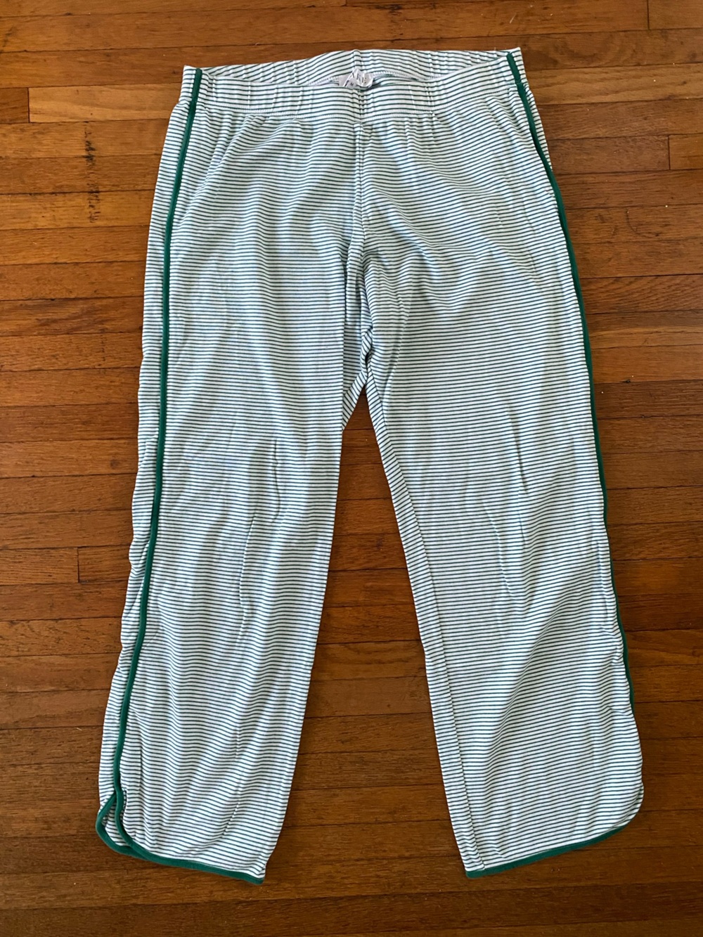 Lake Pima Cotton Green Striped Pajama Pants
